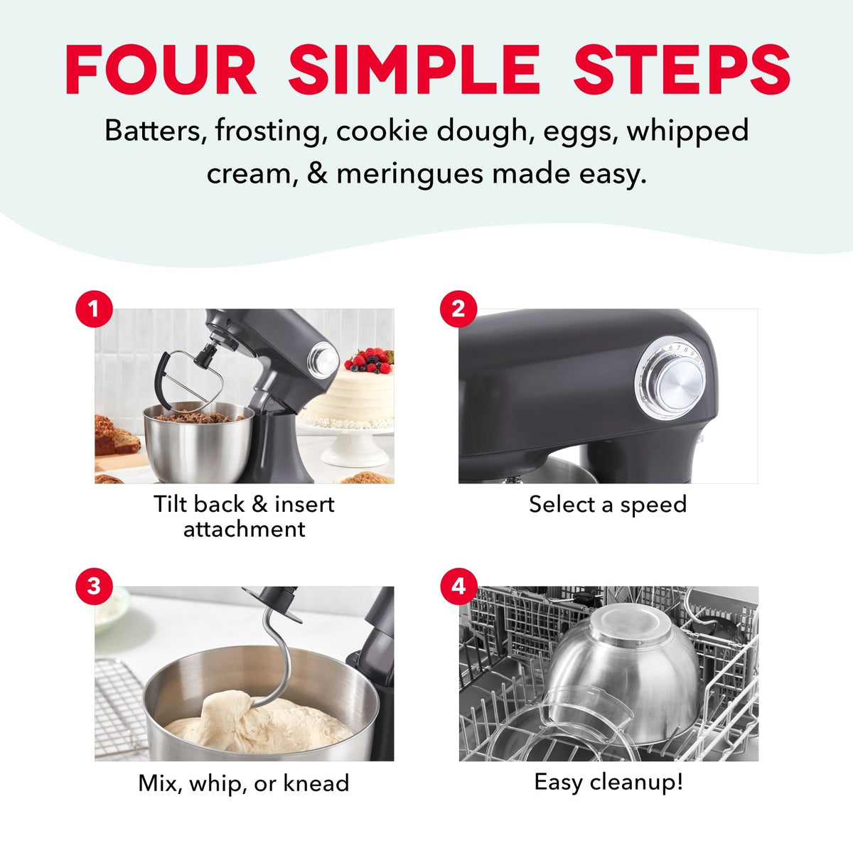 3.5 Qt Tilt Head Stand Mixer