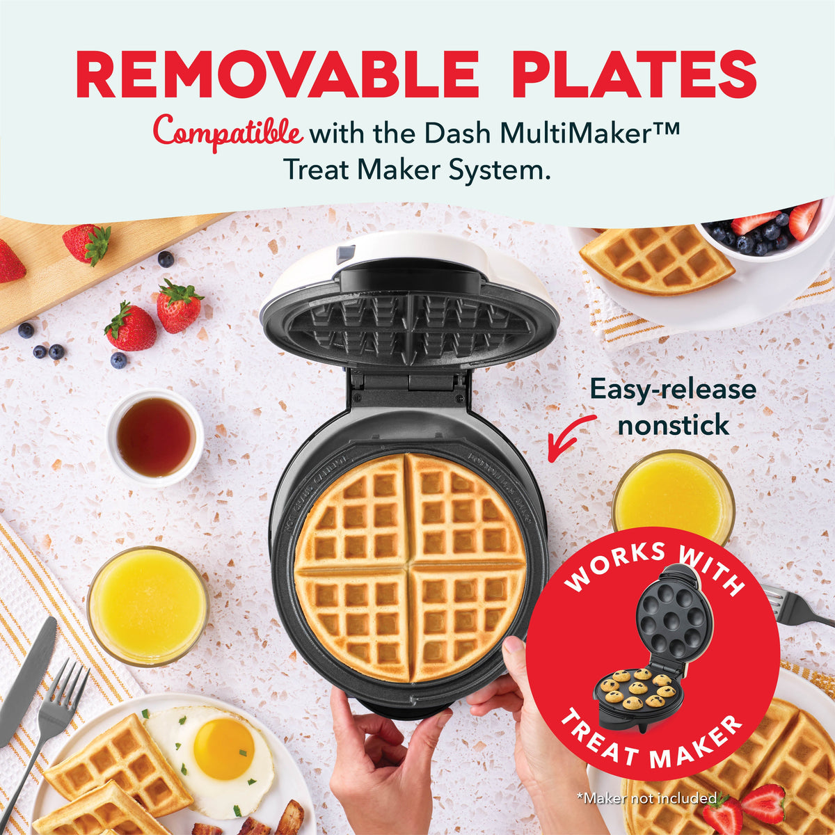 MultiMaker® Treat Maker 2pc Plate Pack Waffle