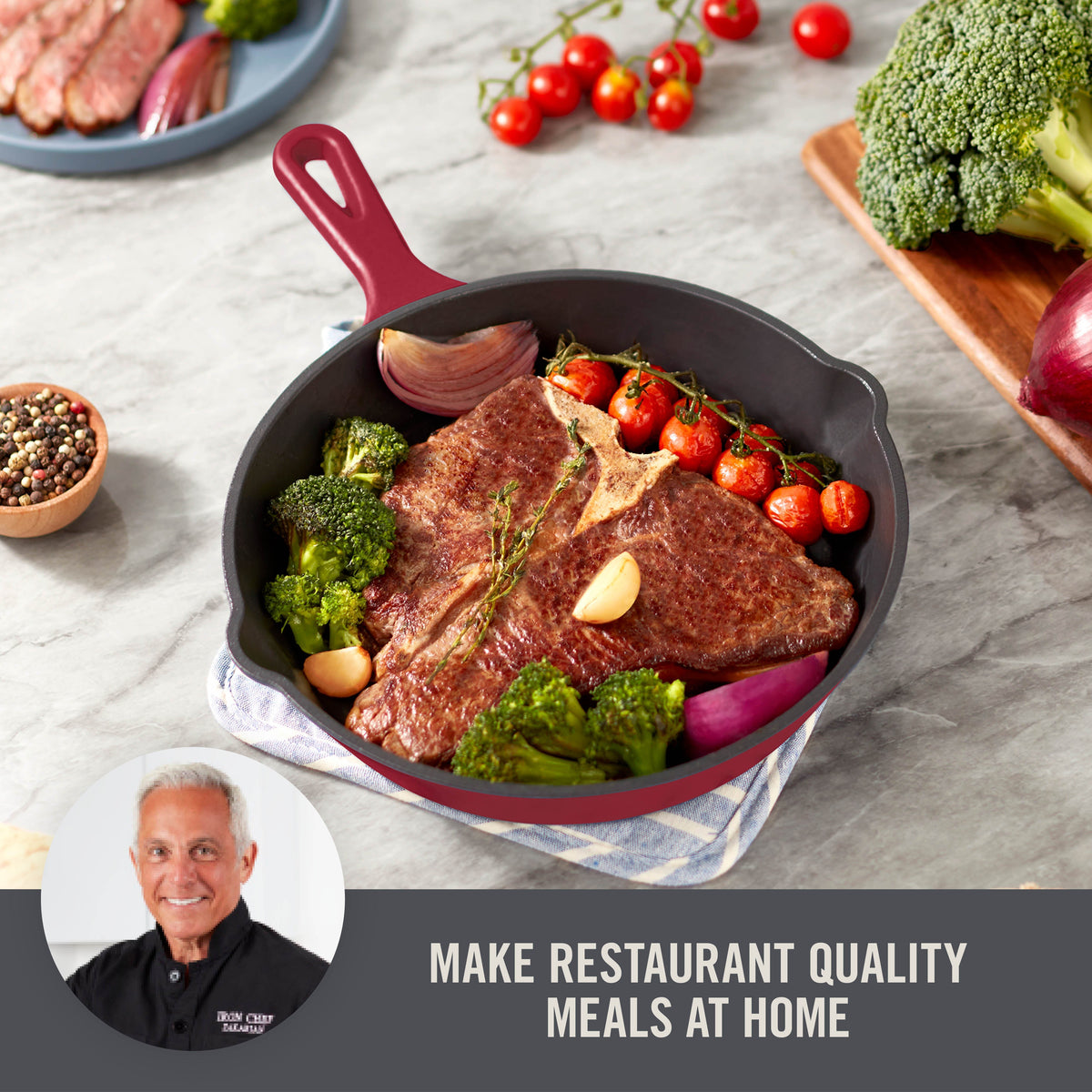 9.5" Nonstick Cast Iron Skillet